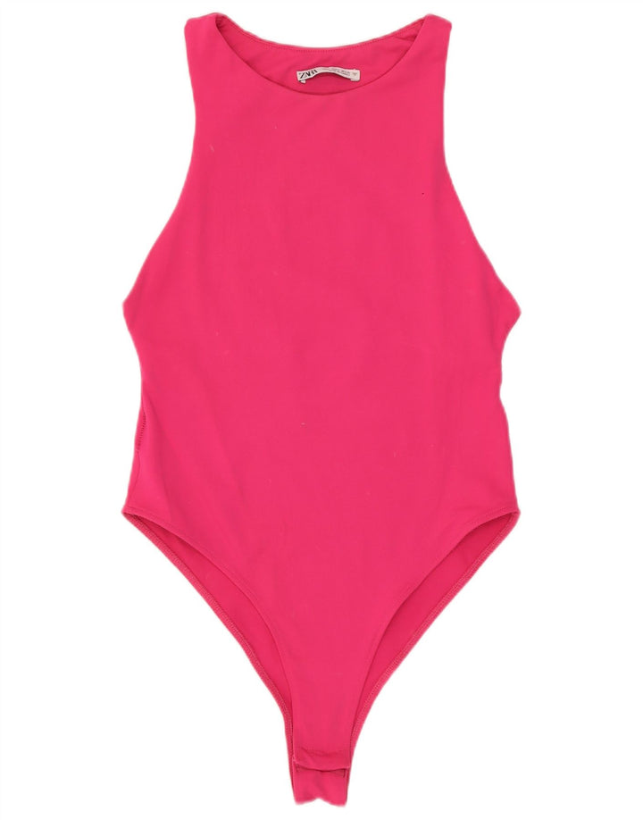 Zara γυναικείο αμάνικο κορμάκι UK 8 Small Pink