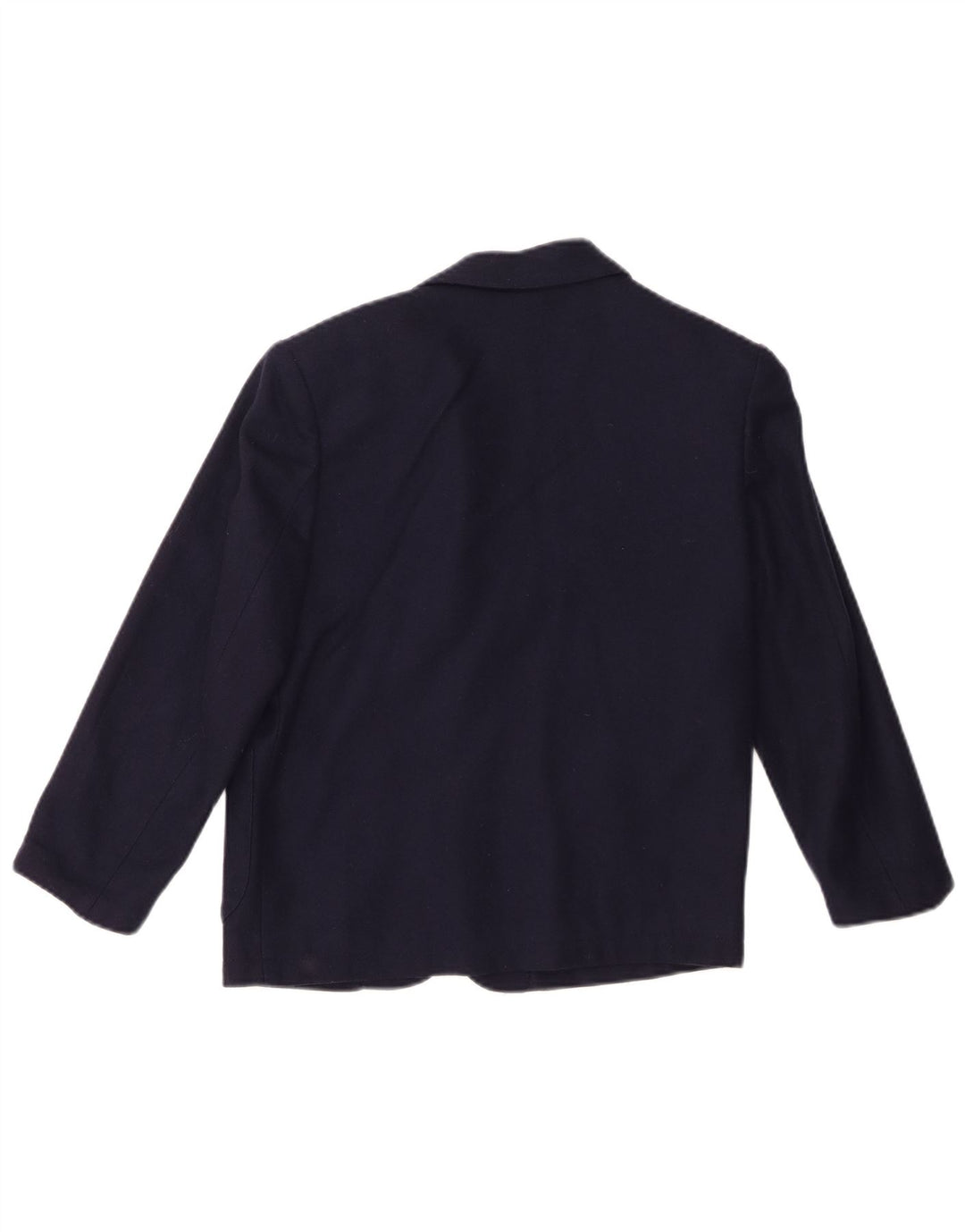 Benetton Boys 2 Button Blazer Jacket 10-11 Years Medium Navy Blue Wool