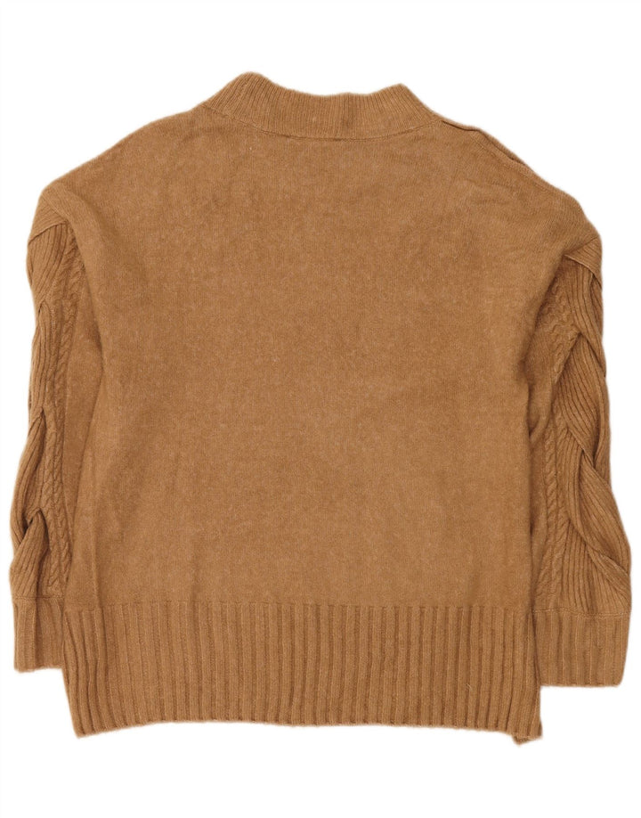 Dkny γυναικείο πουλόβερ με λαιμό χελώνα UK 14 Ακρυλικό μεσαίο καφέ