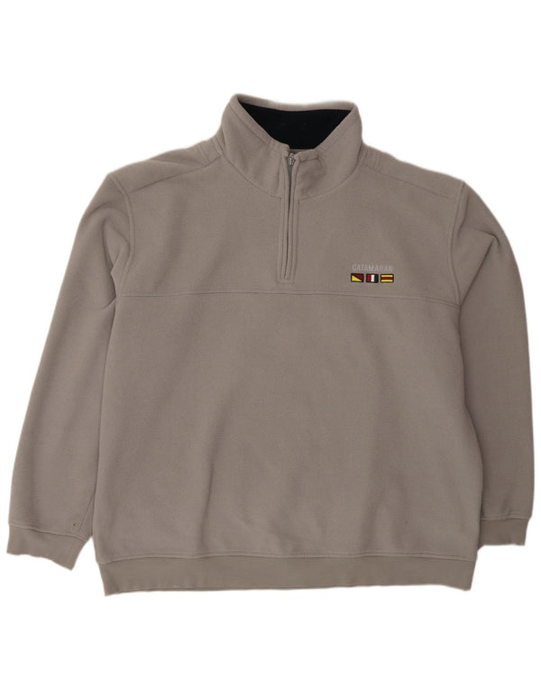CATAMARAN Ανδρικό φερμουάρ με φερμουάρ Fleece UK 50/52 4XL Grey Polyester