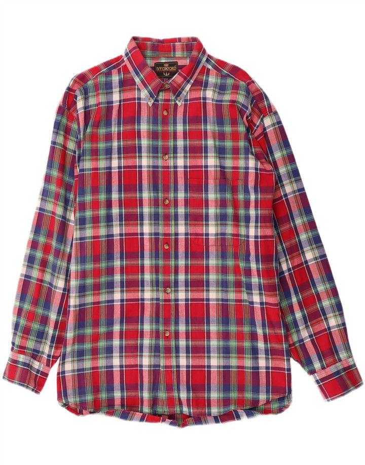 Ανδρικό πουκάμισο Ivy Oxford 2XL πολύχρωμο βαμβακερό καρό