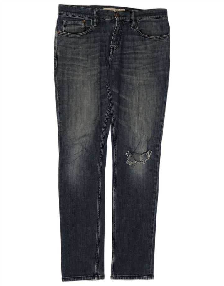 CALVIN KLEIN Ανδρικό τζιν Distressed Slim W32 L34 Μπλε βαμβακερό