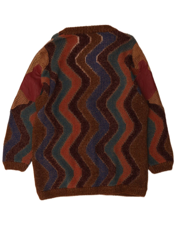 Vintage γυναικεία ζακέτα πουλόβερ UK 18 XL καφέ χρώματος μαλλί