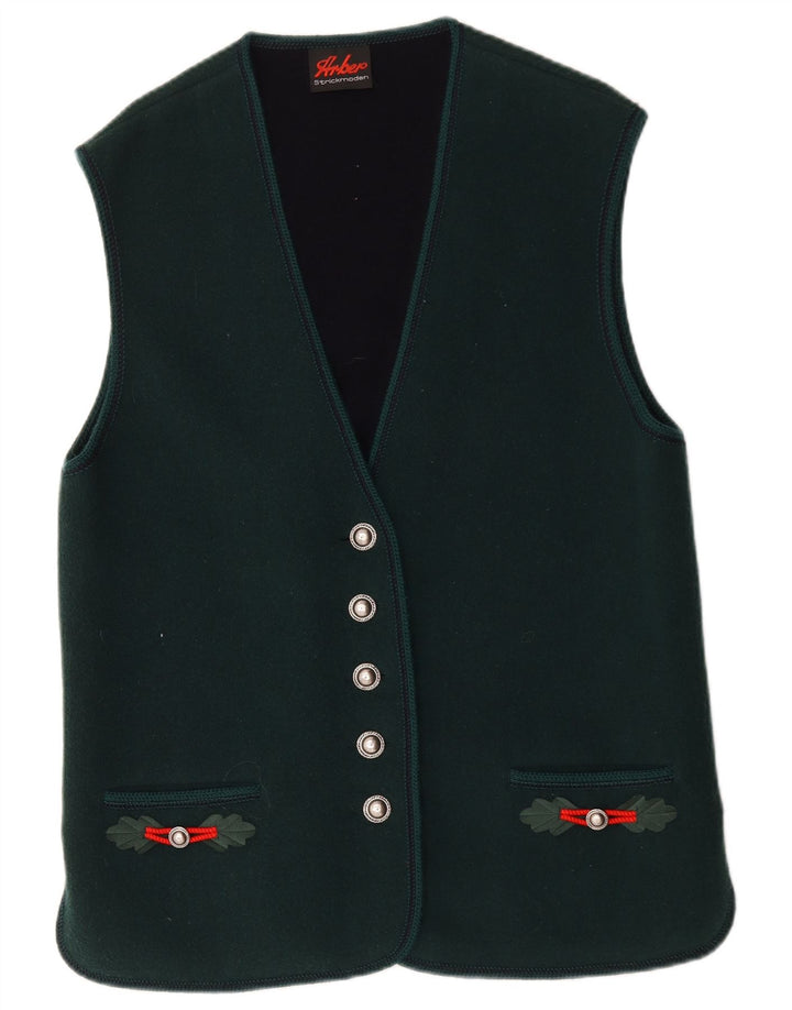 Arber Strickmoden Γυναικείο Gilet UK 18 XL Πράσινο μαλλί