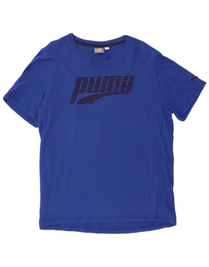 Ανδρικό γραφικό T-Shirt Puma Top μεγάλο μπλε βαμβακερό
