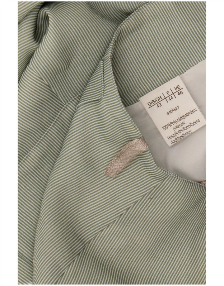 Vintage γυναικεία φούστα IT 46 Large W30 με πράσινο ριγέ πολυεστέρα