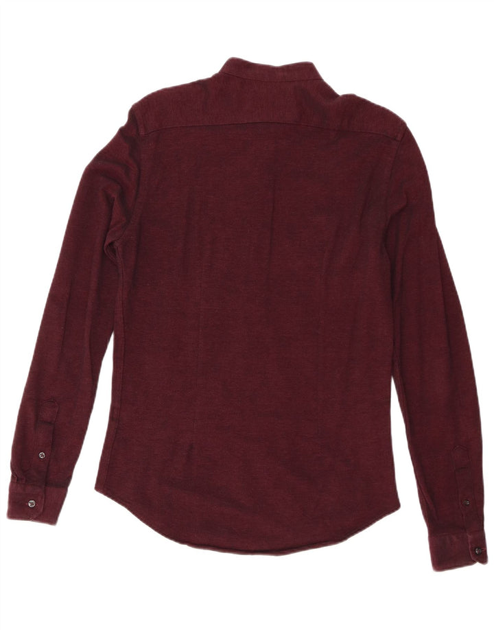 Zara Ανδρικό πουκάμισο Slim Fit Small Maroon