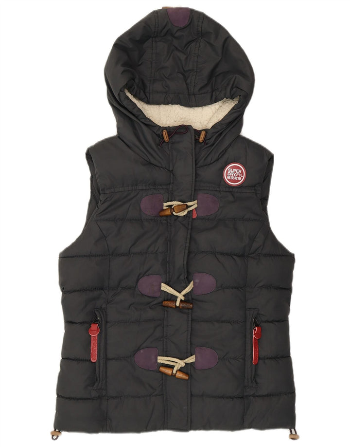 SUPERDRY Γυναικεία κουκούλα με επένδυση Gilet UK 14 Medium Grey Polyester