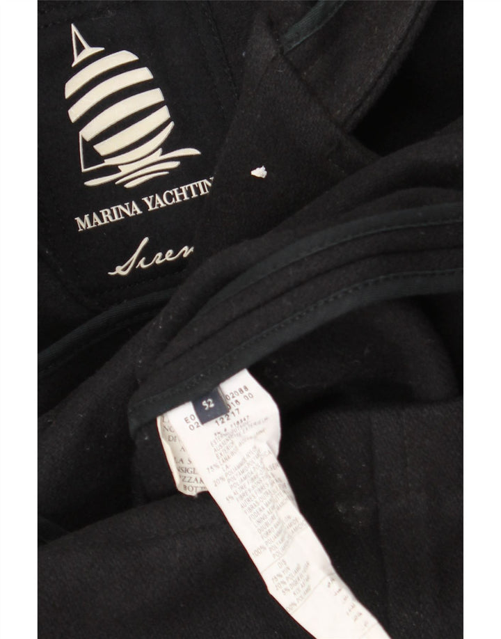 Marina Yachting Ανδρικό παλτό Duffle με κουκούλα IT 52 XL Μαύρο μαλλί