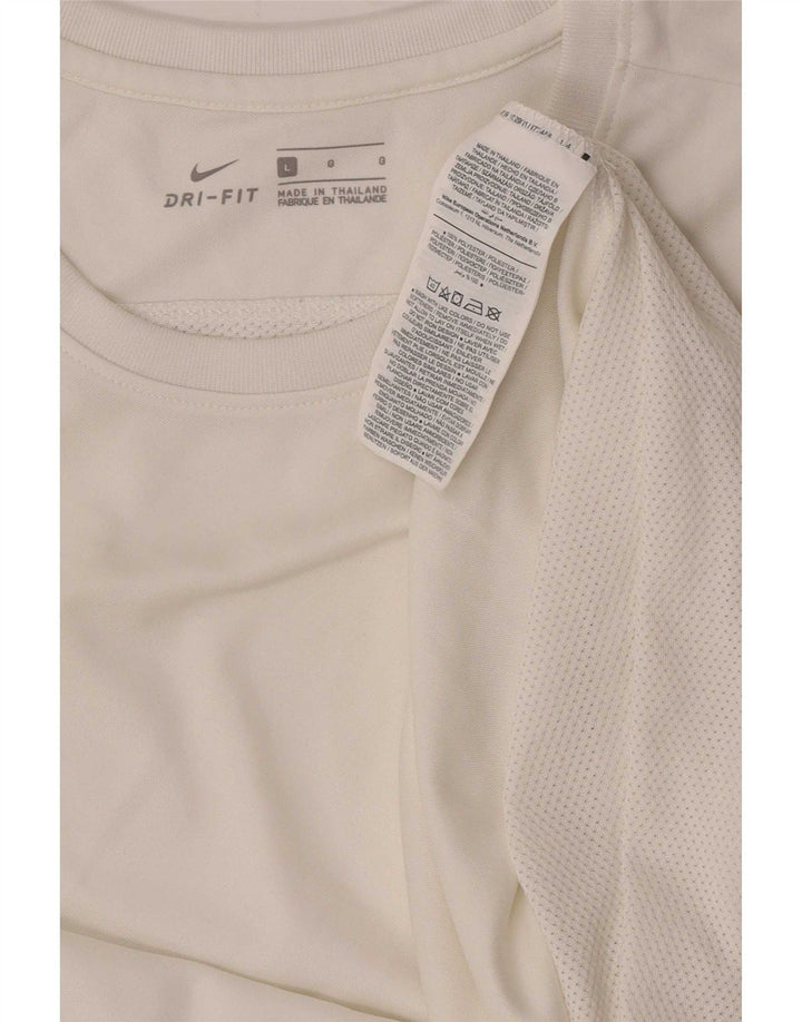 Ανδρικό T-shirt Nike Dri Fit Top Large White Polyester