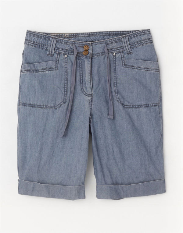 M&Co Γυναικεία βερμούδα UK 14 Large W32 Μπλε βαμβακερό