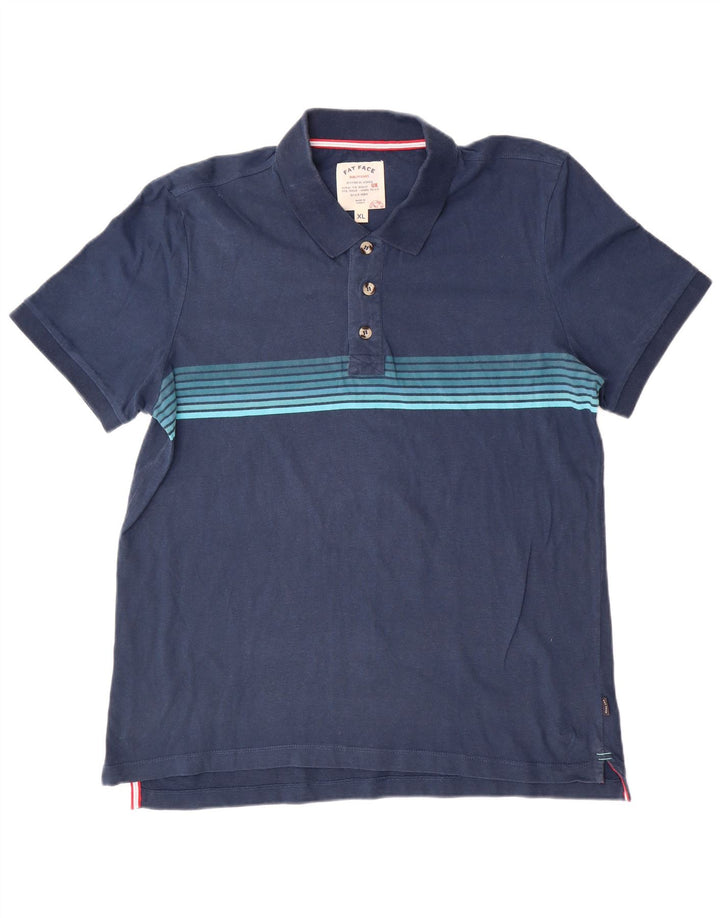 Fat Face Ανδρικό πουκάμισο Polo XL Navy Blue ριγέ
