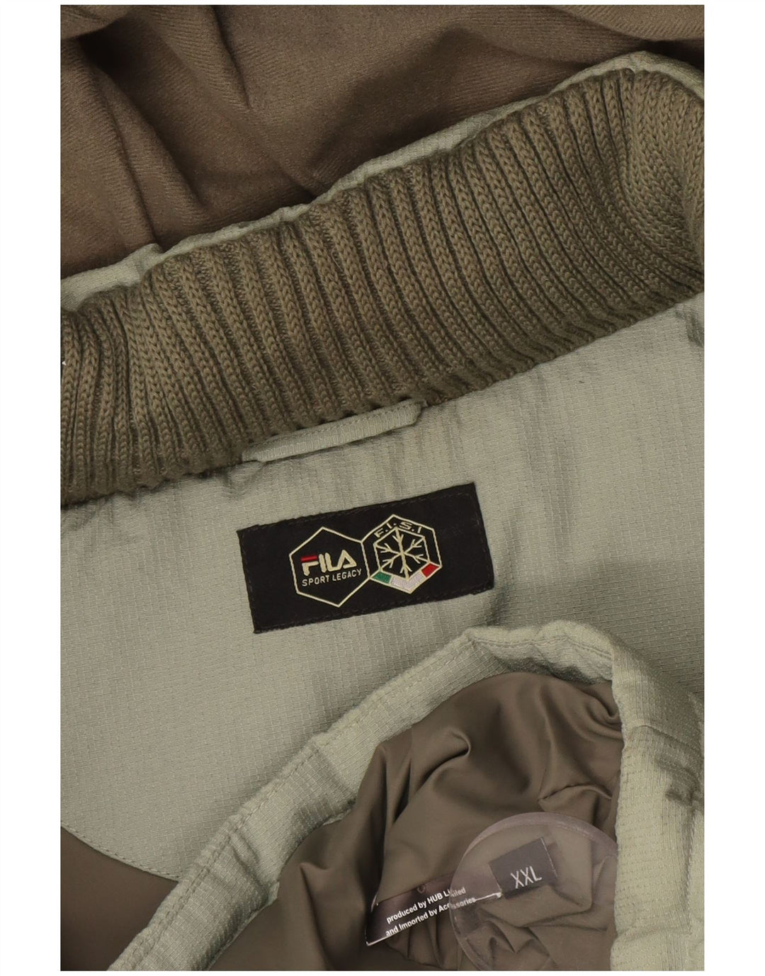 Fila Ανδρικό μπουφάν με κουκούλα UK 44 2XL Green Colourblock