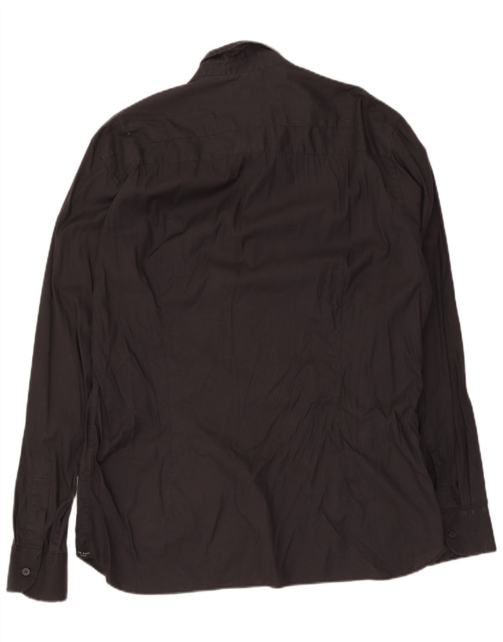 Ted Baker Ανδρικό πουκάμισο 5 XL Μαύρο βαμβακερό