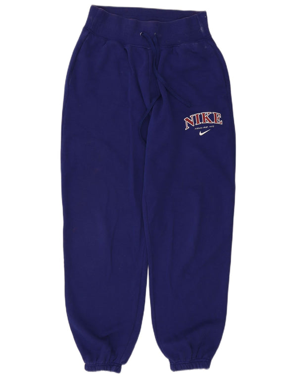 Nike Γυναικεία φόρμα αθλητικής φόρμας γραφικά Joggers UK 6 XS Navy Blue Cotton