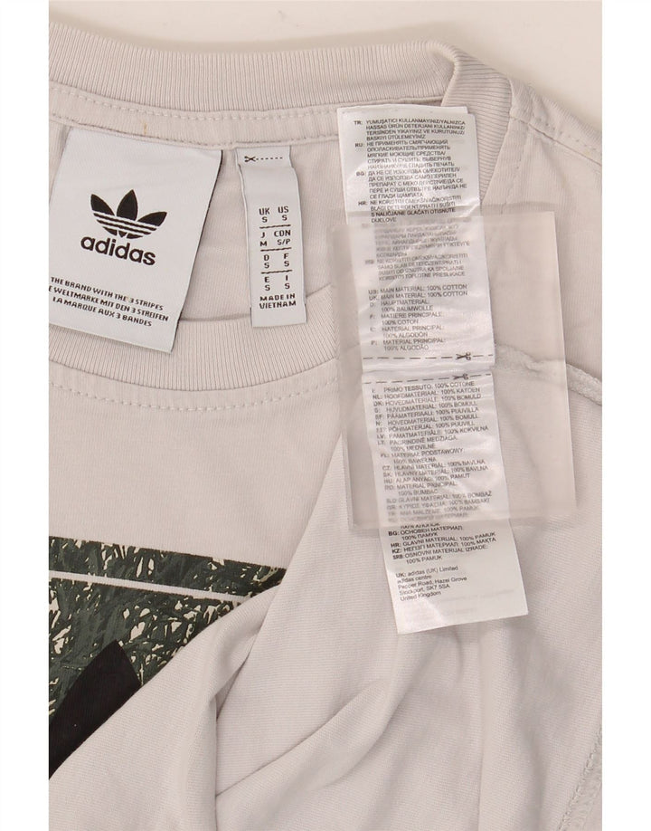 Ανδρικό γραφικό T-Shirt Adidas Top Μικρό λευκό βαμβακερό