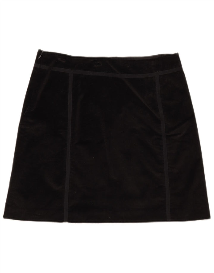 Γυναικεία βελούδινη μίνι φούστα Penny Black UK 12 μεσαία W30 μαύρη βισκόζη