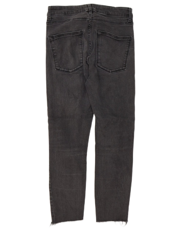 Zara Γυναικείο Skinny Cropped Jeans EU 38 Small W28 L24 Γκρι βαμβακερό