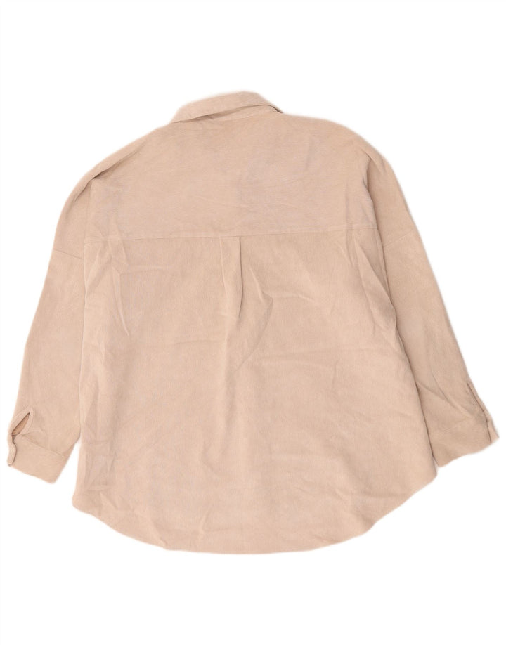 Zara Γυναικείο πουκάμισο Oversized UK 18 XL Beige Polyester