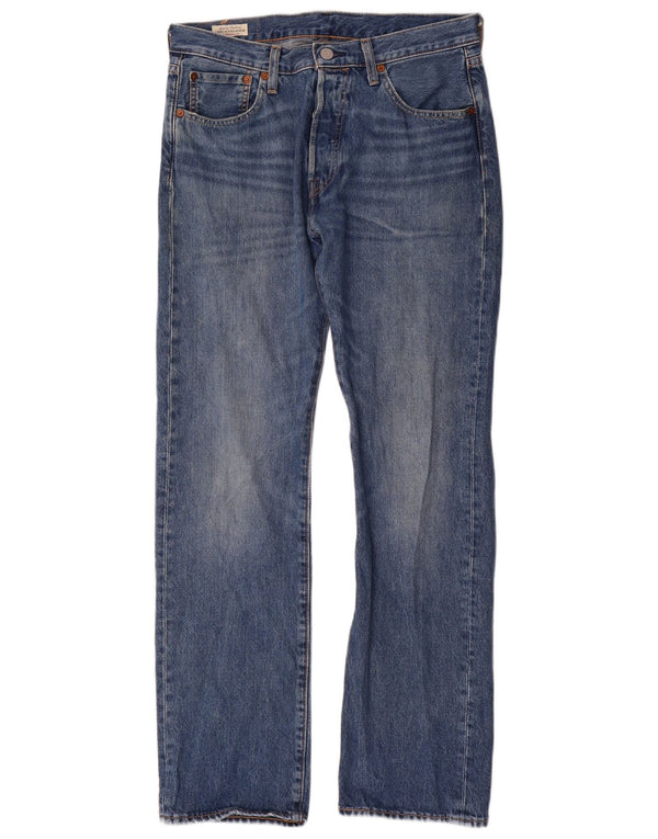Levi's Mens 501 Straight Jeans W30 L30 Blue Cotton