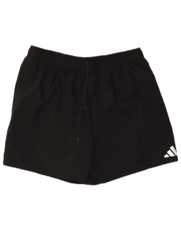 Ανδρικό αθλητικό σορτς Adidas μεγάλο μαύρο πολυεστέρα