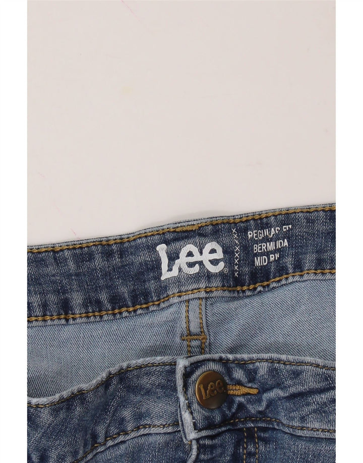 LEE Womens Bermuda Mid Rise Regular Fit Denim Shorts W42 3XL Blue Vintage Lee and Second-Hand Lee from Messina Hembry 