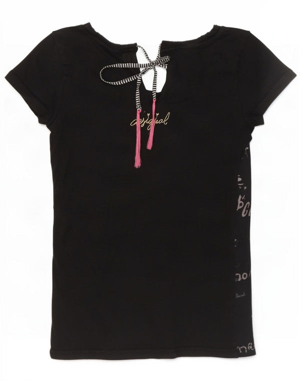 Γυναικείο γραφικό μπλουζάκι Desigual Top UK 8 Small Black Heart