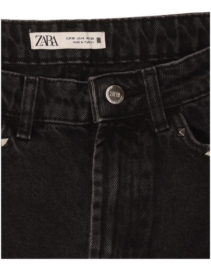 ZARA Γυναικείο τζιν σορτς EU 38 Small W28 Μαύρο