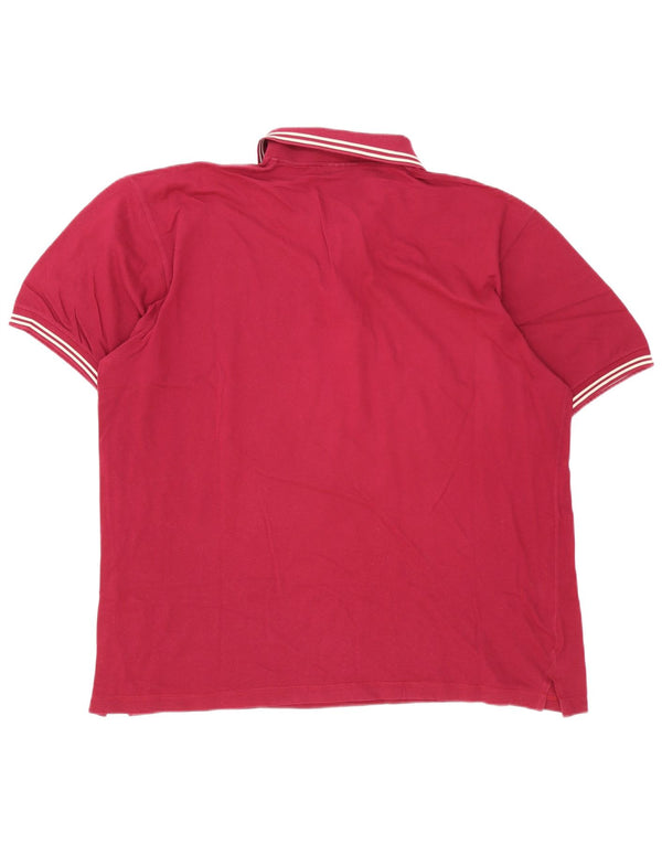 Sergio Tacchini Ανδρικό μπλουζάκι πόλο 2XL μπορντό ριγέ