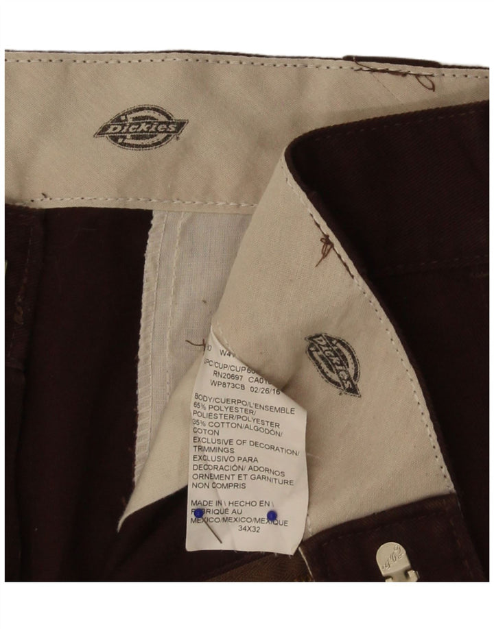Ανδρικό ίσιο παντελόνι Chino Dickies W34 L32 Καφέ Πολυεστέρας