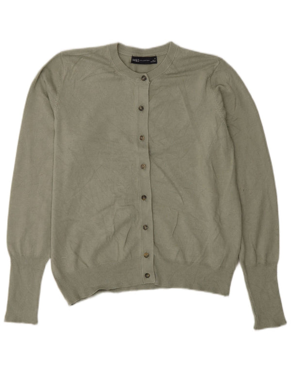 Marks & Spencer Γυναικεία ζακέτα Crop UK 14 Μεγάλη πράσινη βισκόζη