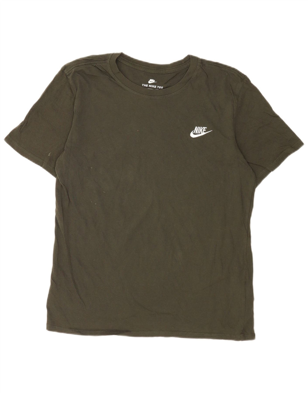 Ανδρικό μπλουζάκι Nike με κούρεμα, μεσαίο πράσινο βαμβακερό μπλουζάκι