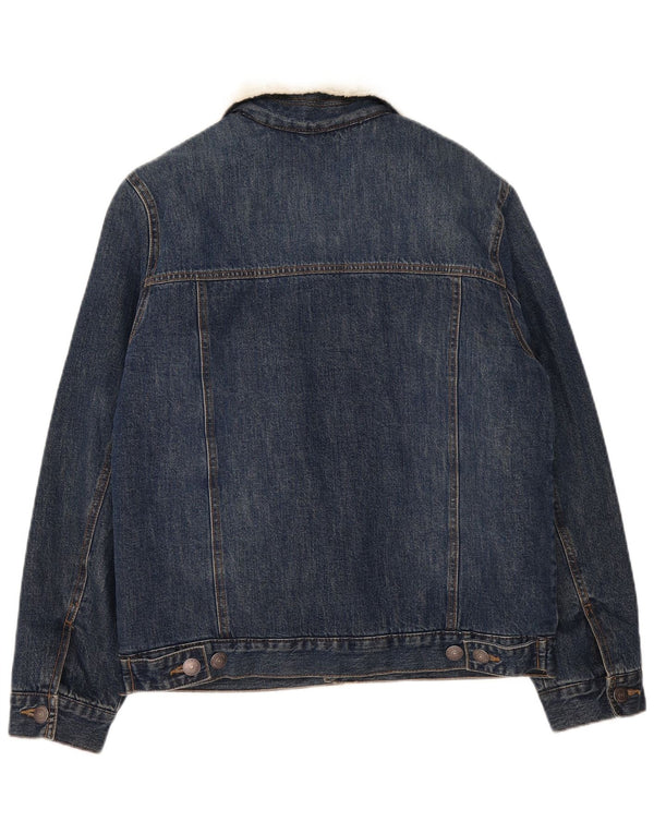 Kiabi Ανδρικό τζιν Sherpa Jacket UK 38 Medium Blue Cotton