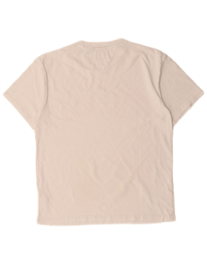 Tommy Hilfiger Ανδρικό T-Shirt Regular Fit Top από μεσαίο λευκό βαμβακερό