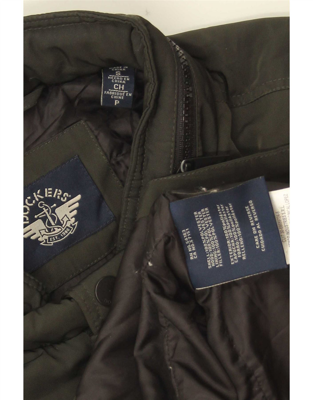 Dockers Ανδρικό Ανεμοδράστη Μπουφάν UK 36 Small Green Polyester