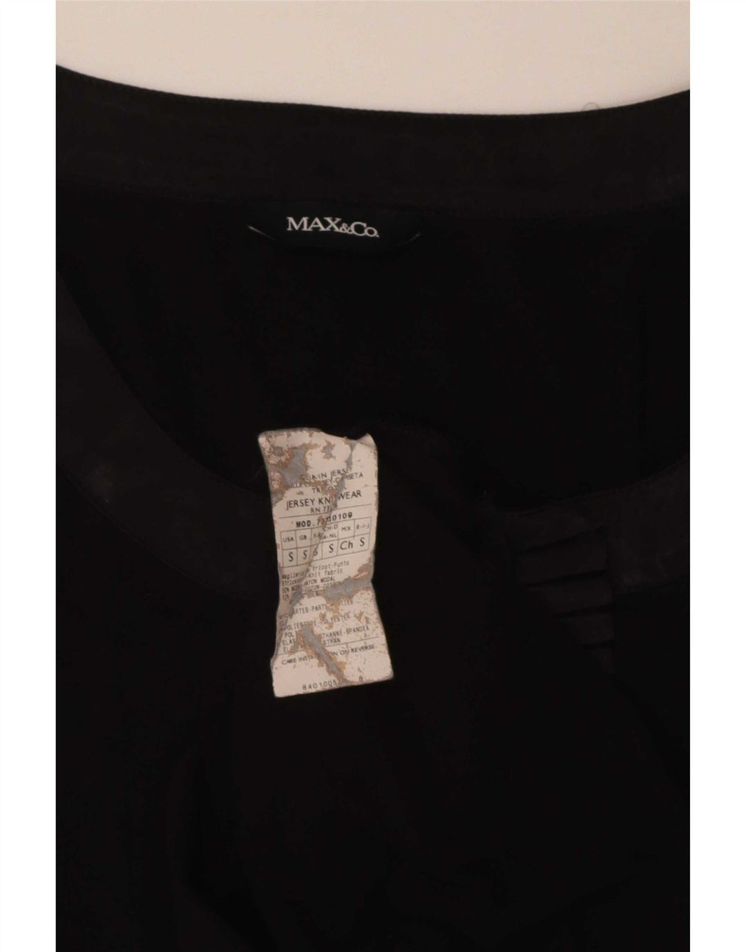 Max & Co. Γυναικείο βολάν μπροστά 3/4 μανίκι UK 8 μικρό μαύρο πολυεστέρα