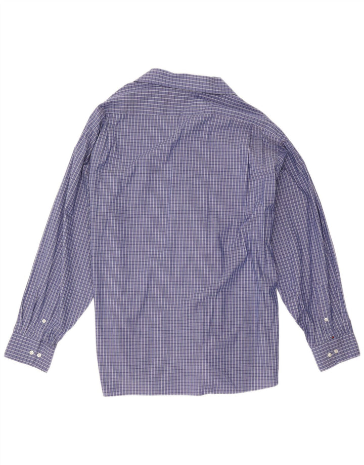 Tommy Hilfiger Ανδρικό πουκάμισο κανονικής εφαρμογής 2XL Blue Check Cotton