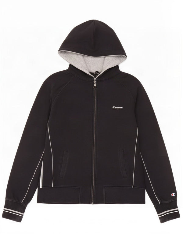 Champion Womens Heritage Classics Zip Hoodie πουλόβερ UK 18 XL μαύρο βαμβακερό