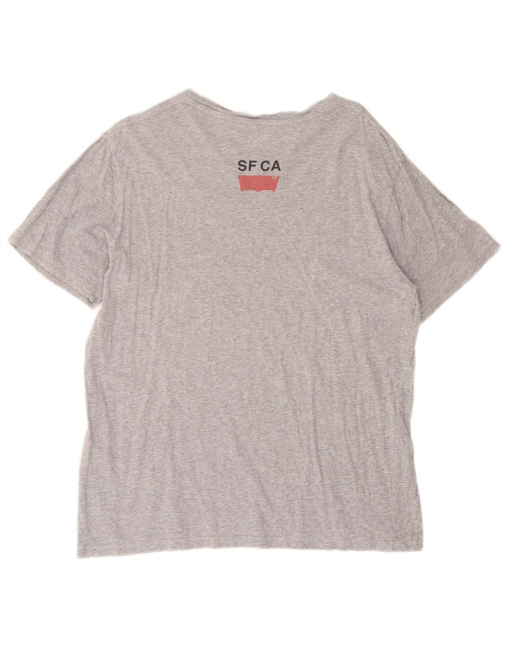 Ανδρικό γραφικό T-Shirt Levi's Top μεγάλο γκρι βαμβακερό