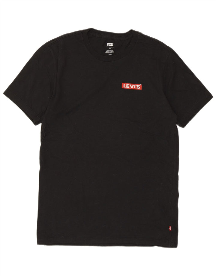 Ανδρικό T-Shirt LEVI'S Slim Fit Top Μεσαίο μαύρο βαμβακερό