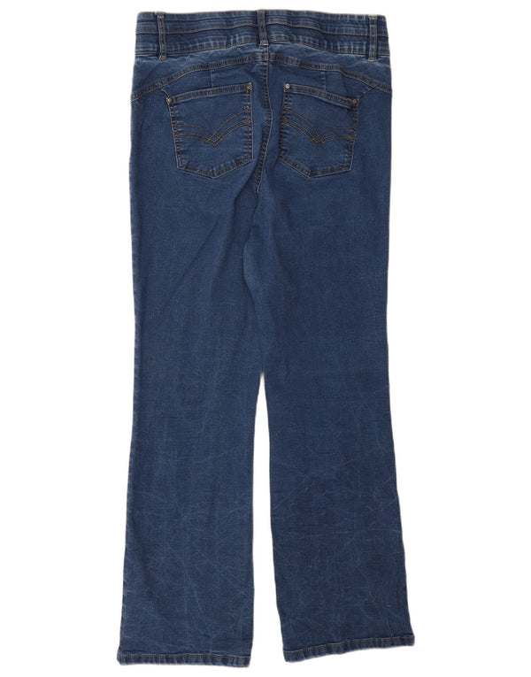 Marks & Spencer Γυναικείο αυτόγραφο Bootcut Jeans UK 14 Large W32 L29 Blue