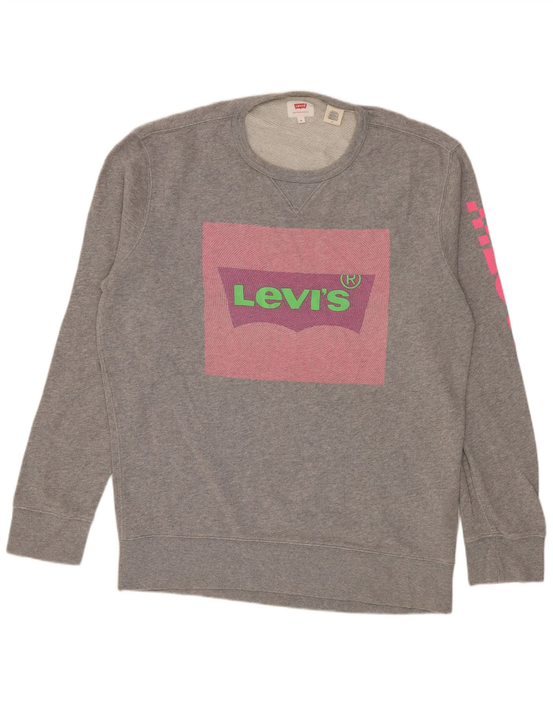 Ανδρικό γραφικό φούτερ Levi's, μεσαίο γκρι βαμβακερό