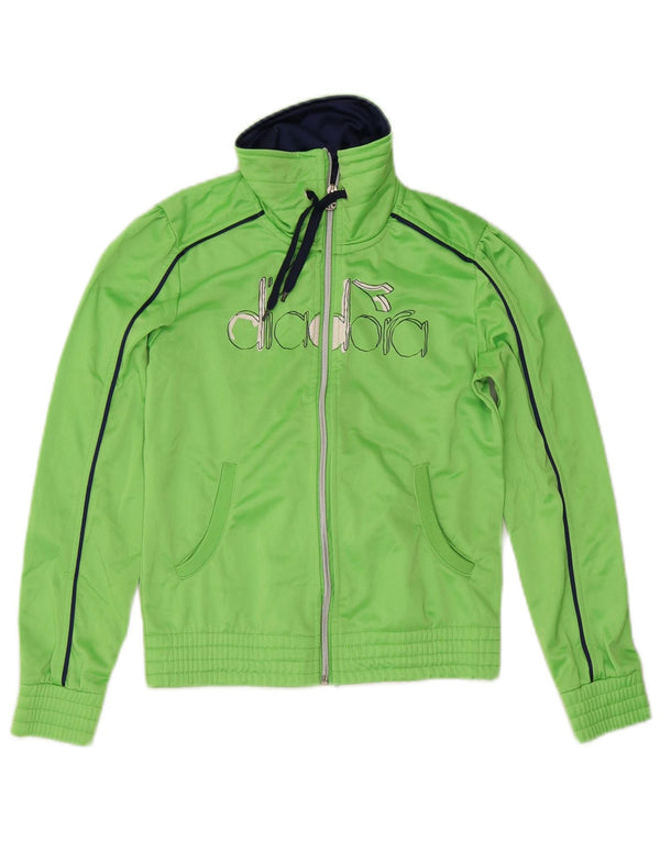 Diadora Boys Graphic αθλητική φόρμα Top Jacket 11-12 Years XL Green Polyester