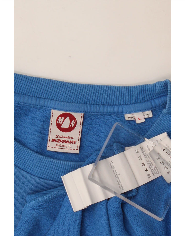 MURPHY & NYE Ανδρικά Sailmakers Graphic Φούτερ Jumper Large Blue