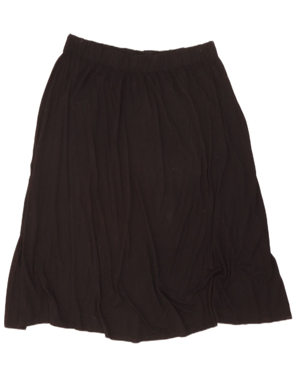 Zara Womens Midi Skirt UK 18 XL W35  Black Viscose
