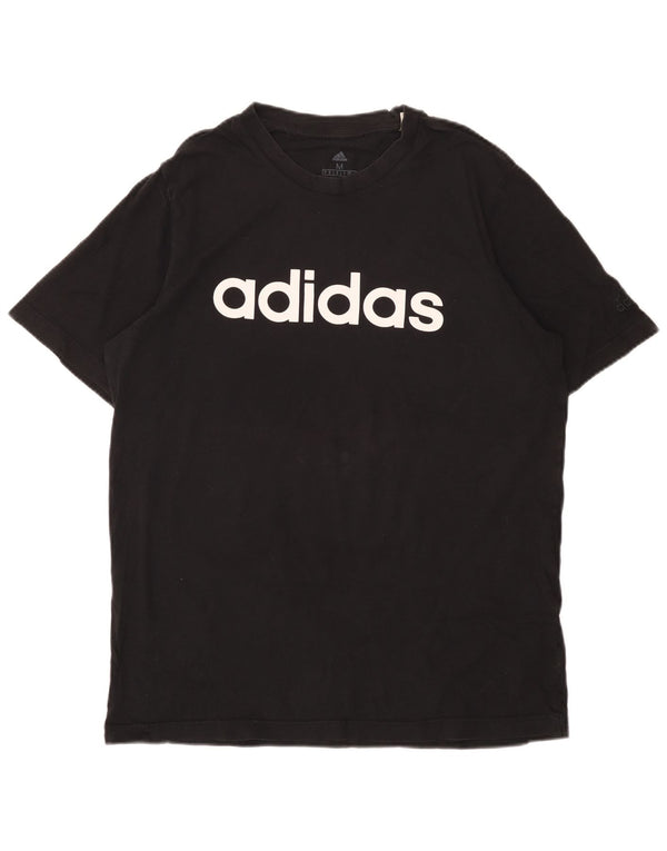 Ανδρικό T-Shirt με κανονικό γραφικό Adidas Top Medium Μαύρο