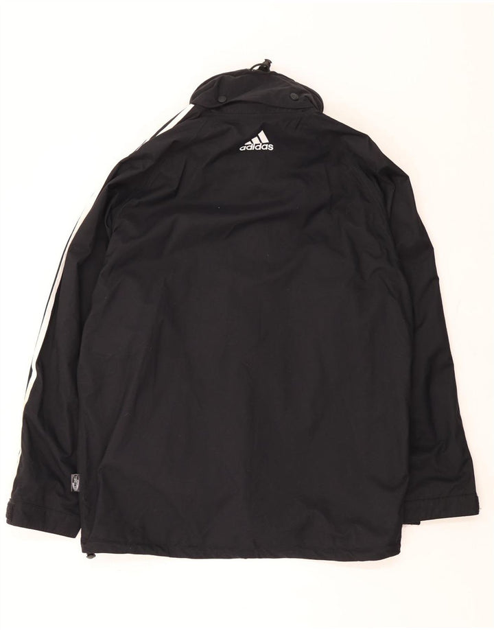 Ανδρικό μπουφάν βροχής με κουκούλα Adidas UK 44/46 μεγάλο μαύρο πολυαμίδιο
