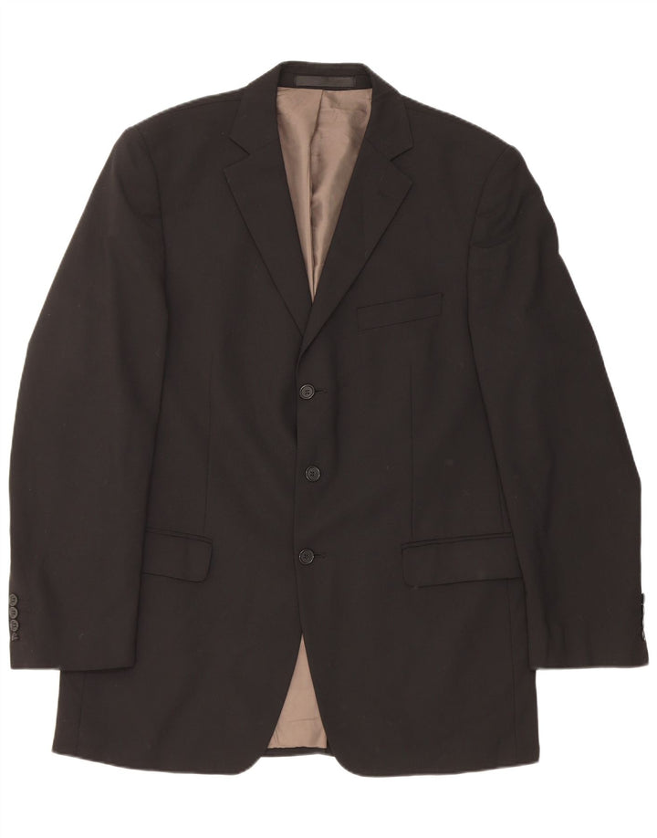 Marks & Spencer Ανδρικό μπουφάν blazer UK 42 μεγάλο μαύρο πολυεστέρα