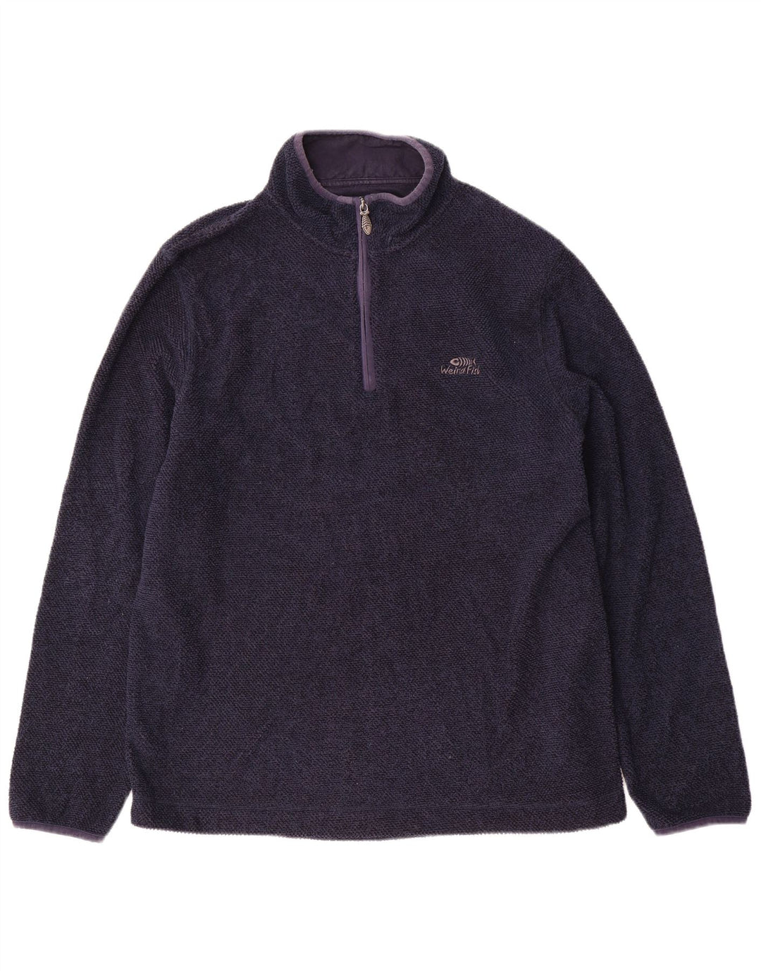 WEIRD FISH Ανδρικό φούτερ με φερμουάρ Jumper XL Navy Blue Polyester