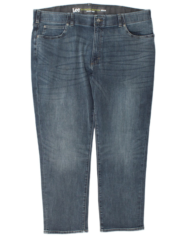 Lee Mens Extreme Motion Straight Tapered Jeans W42 L30 Μπλε βαμβακερό